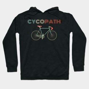 Retro Vintage Cycopath Fixed Gear Graphic Illustration Hoodie
